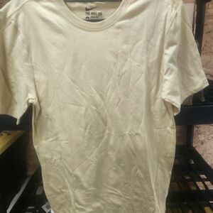 Cream Men's Shirt Nike COTTON ( NOT DRI-FIT)